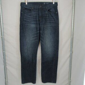 Bullhead Rincon Slim Straight Mid Rise Dark Wash Men's Blue Jeans 33X32